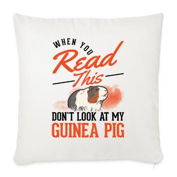 Guinea Pig Gift Guinea Pig - Sofa pillowcase 17,3'' x 17,3'' (45 x 45 cm) - natural white - Front