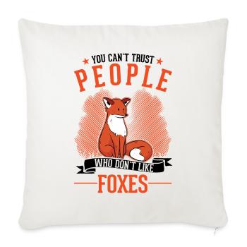 Fox Gift Red Fox - Sofa pillowcase 17,3'' x 17,3'' (45 x 45 cm) - natural white - Front