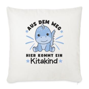 Aus Dem Weg Hier Kommt Ein Kitakind Dino - Sofakissenbezug 45 x 45 cm - Naturweiß  - Vorne