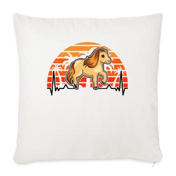 Shetland Pony Heartbeat - Sofa pillowcase 17,3'' x 17,3'' (45 x 45 cm) - natural white - Front