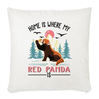 Cadeau Panda roux Panda roux - Housse de coussin décorative 45 x 45 cm - blanc nature - Devant