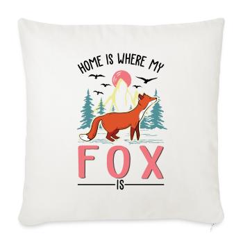 Fox Gift Red Fox - Sofa pillowcase 17,3'' x 17,3'' (45 x 45 cm) - natural white - Front