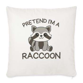 Imagine I'm a Raccoon Halloween - Sofa pillowcase 17,3'' x 17,3'' (45 x 45 cm) - natural white - Front