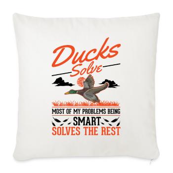 Duck Gift Duck Duck Breeder - Sofa pillowcase 17,3'' x 17,3'' (45 x 45 cm) - natural white - Front