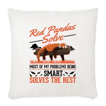 Cadeau Panda roux Panda roux - Housse de coussin décorative 45 x 45 cm - blanc nature - Devant