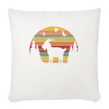 Goats Retro Goat Host Vintage Goat - Sofa pillowcase 17,3'' x 17,3'' (45 x 45 cm) - natural white - Front