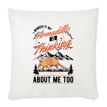Tatou cadeau tatou - Housse de coussin décorative 45 x 45 cm - blanc nature - Devant