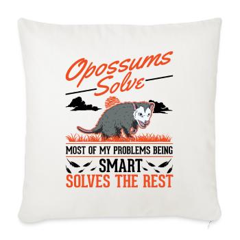 Opossum Gift Possum Possum - Sofa pillowcase 17,3'' x 17,3'' (45 x 45 cm) - natural white - Front