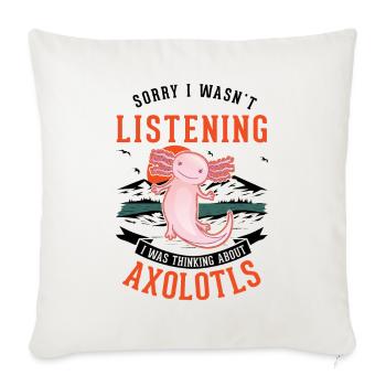 Axolotl cadeau amphibien axolotl - Housse de coussin décorative 45 x 45 cm - blanc nature - Devant