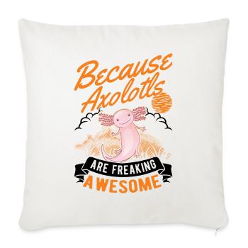 Axolotl Gift Cocked Amphibian - Sofa pillowcase 17,3'' x 17,3'' (45 x 45 cm) - natural white - Front