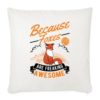 Fox Gift Red Fox - Sofa pillowcase 17,3'' x 17,3'' (45 x 45 cm) - natural white - Front