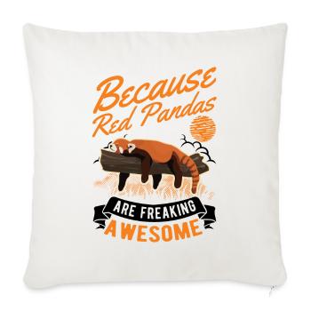 Red Panda Gift Red Panda - Sofa pillowcase 17,3'' x 17,3'' (45 x 45 cm) - natural white - Front