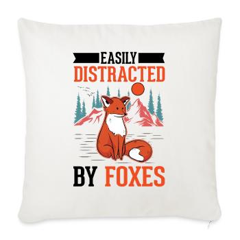 Fox Gift Red Fox - Sofa pillowcase 17,3'' x 17,3'' (45 x 45 cm) - natural white - Front