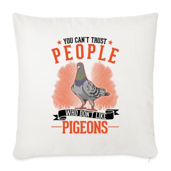 Pigeon cadeau Pigeon amateur pigeon voyageur - Housse de coussin décorative 45 x 45 cm - blanc nature - Devant