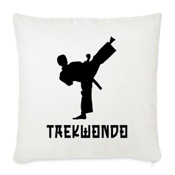 Taekwondo - Housse de coussin décorative 45 x 45 cm - blanc nature - Devant