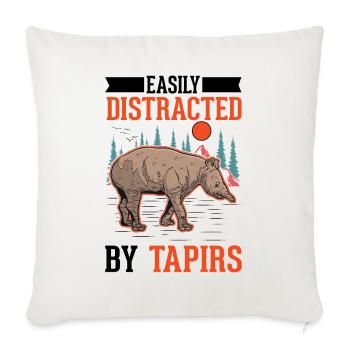 Easily distracted by Tapirs - Sofakissenbezug 45 x 45 cm - Naturweiß  - Vorne