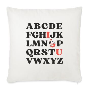ABC I love you Kids Cow Valentine's Day - Sofa pillowcase 17,3'' x 17,3'' (45 x 45 cm) - natural white - Front