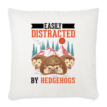 Hedgehog Lover - Sofa pillowcase 17,3'' x 17,3'' (45 x 45 cm) - natural white - Front