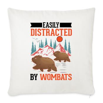 Easily distracted by Wombats - Sofakissenbezug 45 x 45 cm - Naturweiß  - Vorne