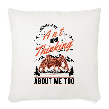 Ants, Ant Farm, Anthill, Fire Ants - Sofa pillowcase 17,3'' x 17,3'' (45 x 45 cm) - natural white - Front