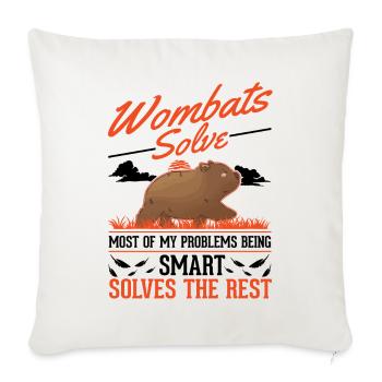 Wombat australien - Housse de coussin décorative 45 x 45 cm - blanc nature - Devant