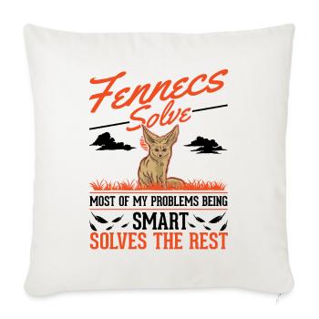 Fennec Gift Desert Fox Fennec - Sofa pillowcase 17,3'' x 17,3'' (45 x 45 cm) - natural white - Front