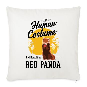 Cadeau Panda roux Panda roux - Housse de coussin décorative 45 x 45 cm - blanc nature - Devant