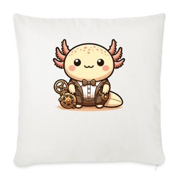 Kawaii Steampunk Axolotl Fantasy Axolotl Lover - Sofa pillowcase 17,3'' x 17,3'' (45 x 45 cm) - natural white - Front