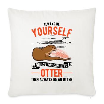 Otter Gift Otter Sea Otter - Sofa pillowcase 17,3'' x 17,3'' (45 x 45 cm) - natural white - Front