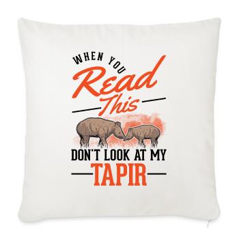 Tapir Lowland Tapir Tapirdae Tapir - Sofa pillowcase 17,3'' x 17,3'' (45 x 45 cm) - natural white - Front