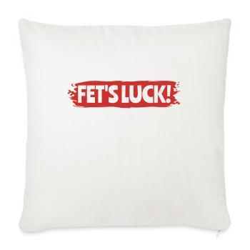 Ayons de la chance - Housse de coussin décorative 45 x 45 cm - blanc nature - Devant