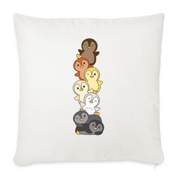 Bear Brotherhood Flag Pride LGBTQ Cute Penguin - Sofa pillowcase 17,3'' x 17,3'' (45 x 45 cm) - natural white - Front