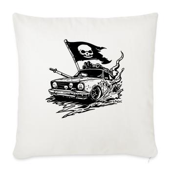 Trooper Retro Sports Car Pirate Car - Housse de coussin décorative 45 x 45 cm - blanc nature - Devant