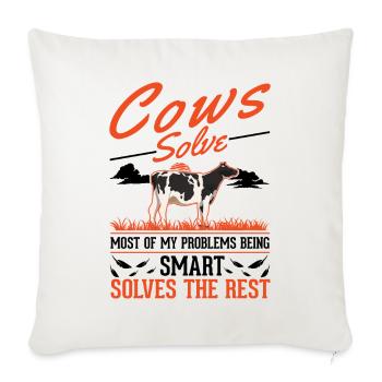 Cow Gift Farmer Cattle Breeder Cows - Sofa pillowcase 17,3'' x 17,3'' (45 x 45 cm) - natural white - Front