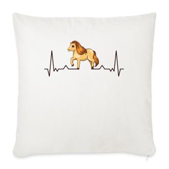 Shetland Pony Heartbeat - Sofa pillowcase 17,3'' x 17,3'' (45 x 45 cm) - natural white - Front