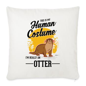 Otter Human CostumeOtter Sea Otter - Sofa pillowcase 17,3'' x 17,3'' (45 x 45 cm) - natural white - Front