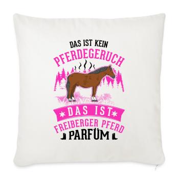 Freiberger Pferd Parfüm - Sofakissenbezug 45 x 45 cm - Naturweiß  - Vorne