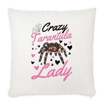 Femme tarentule folle - Housse de coussin décorative 45 x 45 cm - blanc nature - Devant