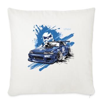 Impact Blue JDM Street Racer Car - Sofa pillowcase 17,3'' x 17,3'' (45 x 45 cm) - natural white - Front