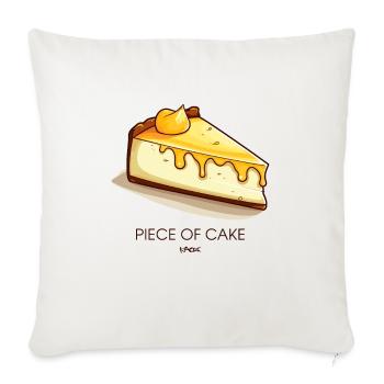 A slice of lemon cheesecake cake - Sofa pillowcase 17,3'' x 17,3'' (45 x 45 cm) - natural white - Front
