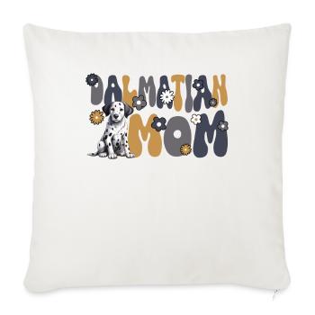 Dalmatien Groovy Dalmatien Maman - Housse de coussin décorative 45 x 45 cm - blanc nature - Devant