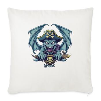 Puissant pirate monstre gargouille - Housse de coussin décorative 45 x 45 cm - blanc nature - Devant