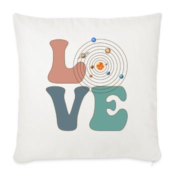LOVE Solar System Astrology Planets - Sofa pillowcase 17,3'' x 17,3'' (45 x 45 cm) - natural white - Front