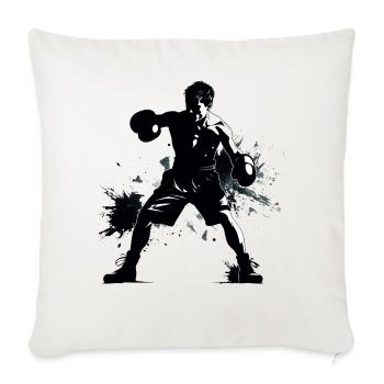 Boxe - Housse de coussin décorative 45 x 45 cm - blanc nature - Devant