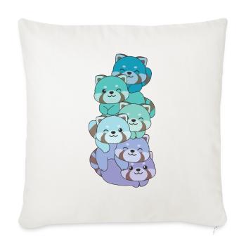 Neptunic Flag Pride LGBTQ Mignon Panda roux Stack - Housse de coussin décorative 45 x 45 cm - blanc nature - Devant