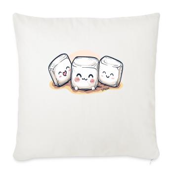 Cute, Cute Chibi Marshmallows - Sofa pillowcase 17,3'' x 17,3'' (45 x 45 cm) - natural white - Front
