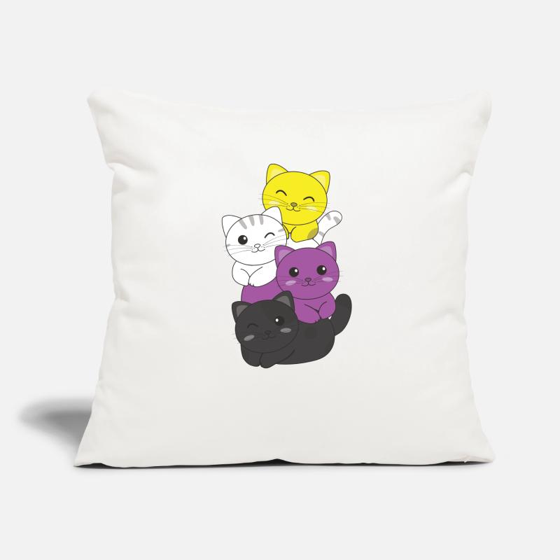 Nonbinary Flag Non Binary Pride LGBTQ Cute Cat Sofa pillowcase 17,3'' x 17,3'' (45 x 45 cm)