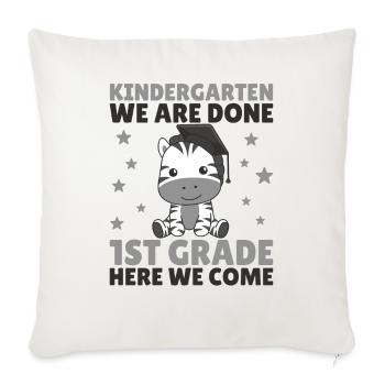Kids Kindergarten graduate Zebra 1st grade - Sofakissenbezug 45 x 45 cm - Naturweiß  - Vorne