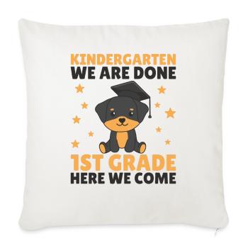 Kids Kindergarten graduate Rottweiler 1st grade - Sofakissenbezug 45 x 45 cm - Naturweiß  - Vorne