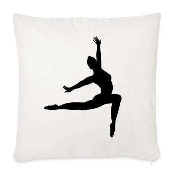 Ballet avec gymnastique - Housse de coussin décorative 45 x 45 cm - blanc nature - Devant